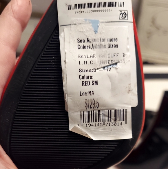 INC International Concepts SKYLAR Bold Red Heeled Boots NiB Sz 6.5 - Picture 6 of 6